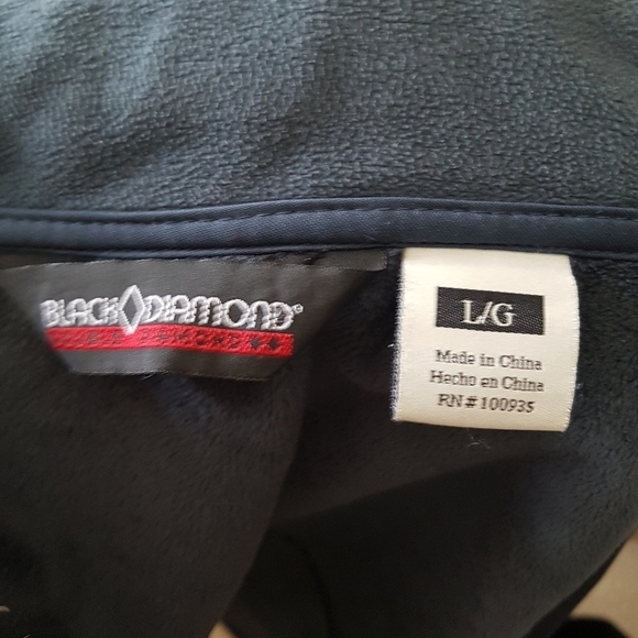 Black Diamond Double Diamond Softshell Full Zip Fleece Lined Ski Jacket - Picture 11 of 16